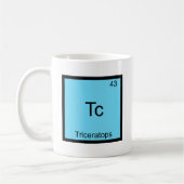 Tc - Triceratops Grappig Scheikundig Element Symbo Koffiemok (Links)