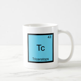 Tc - Triceratops Grappig Scheikundig Element Symbo Koffiemok