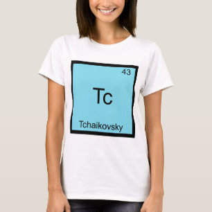 Tc - Tsjajkovski Grappige Chemie Elementsymbool T-shirt