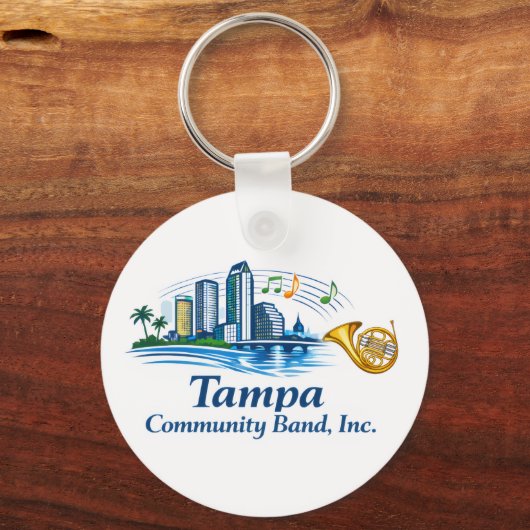 TCB French Horn Logo Keychain (Achterkant)