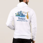 TCB Saxofoon Logo Heren Ritsjack Hoodie (Achterkant)
