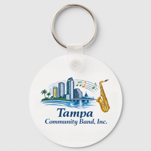 TCB Saxophone Logo Keychain (Voorkant)