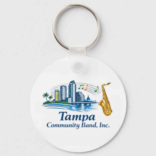 TCB Saxophone Logo Keychain (Achterkant)