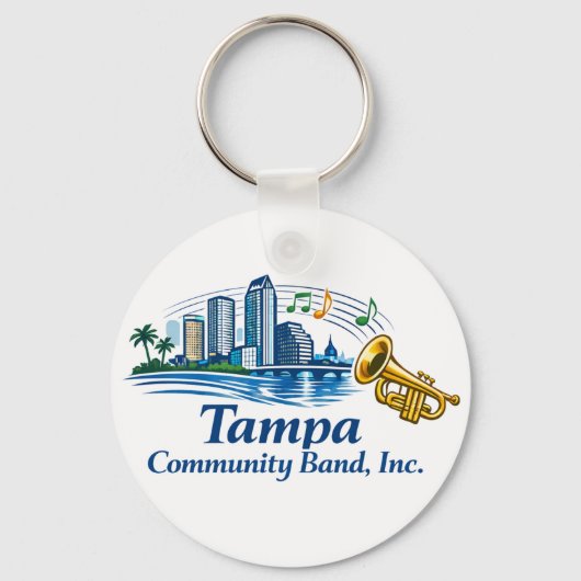 TCB Trumpet Logo Keychain (Achterkant)
