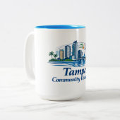 TCB Trumpet Logo Mug Tweekleurige Koffiemok (Voorkant links)
