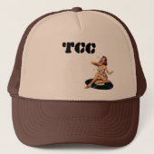 TCC pin-up on vinyl Trucker Hat Trucker Pet (Voorkant)