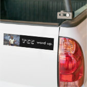 TCC woord omhoog. Bumpersticker (Op Truck)