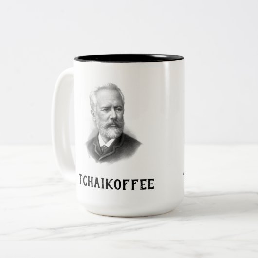 TCHAIKOFFEE MOK HUMORISTISCH (Voorkant links)