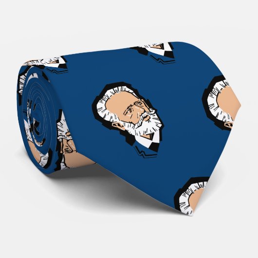 Tchaikovsky donkerblauwe Stropdas (Opgerold)