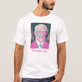 Tchaikovsky Kleurrijk Portret met Balletdansers T-shirt