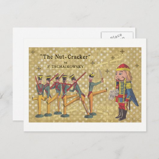 Tchaikovsky Nutkraker Soldaten Kerstmis Feestdagenkaart (Voorkant / Achterkant)