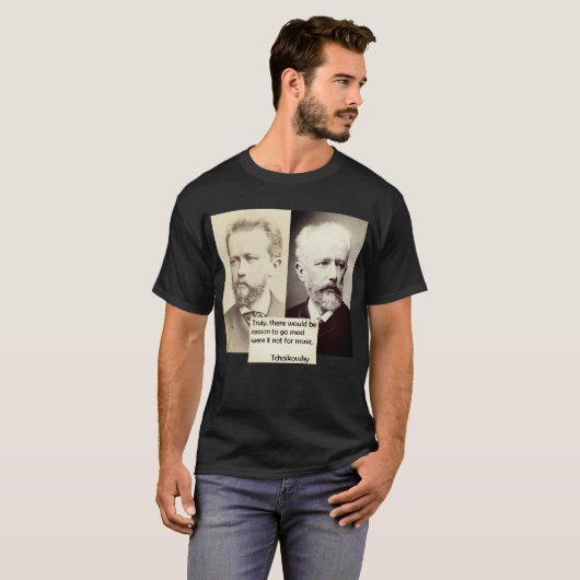 Tchaikovsky Reden om gek te worden op het shirt va (Voorkant volledig)