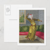 Tchingui, Turkse danser, 18e eeuw (graving) Briefkaart (Voorkant / Achterkant)