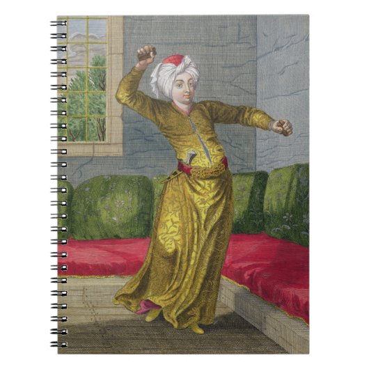 Tchingui, Turkse danser, 18e eeuw (graving) Notitieboek (Voorkant)
