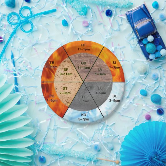 TCM klokelementen meridians orgels acupunctie Papieren Bordje (Feest)