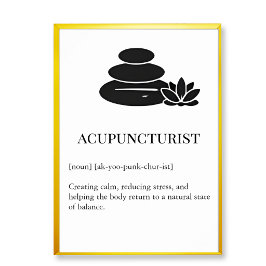 TCM-muurkunst voor acupunctuur wandkaart Poster