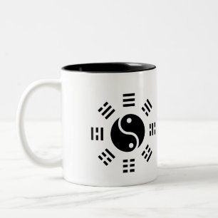 TCM Orgaanklok Yin Yang Bagua Tweekleurige Koffiemok