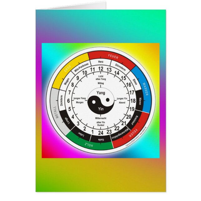 TCM Organogram / orgaanklok (Voorkant)