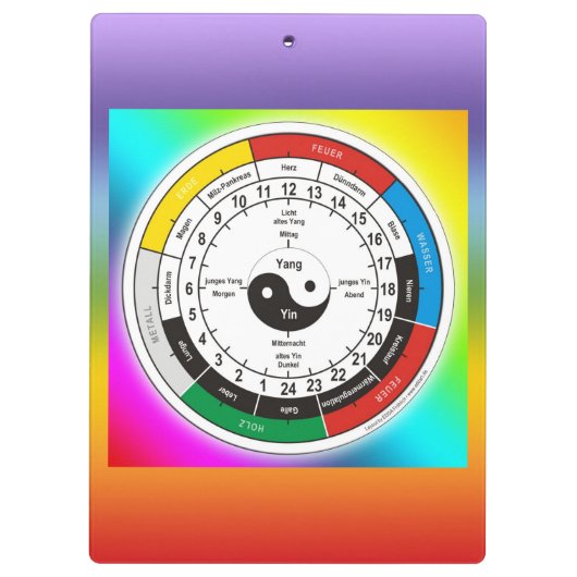 TCM Organogram / orgaanklok Klembord (Achterkant)