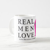 TCMR "Real Mannen Love Cats" Mok (met roze kat) (Voorkant links)