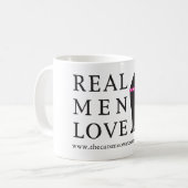 TCMR "Real Mannen Love Cats" Mok (met zwarte kat) (Voorkant links)