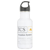 TCS Typografie White Water Bottle Waterfles (Voorkant)