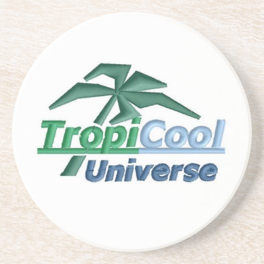 TCU-onderzetter (wit) Zandsteen Onderzetter (Voorkant)