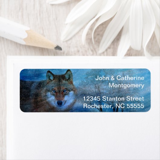 TCWC - Blauwe Wolf Kerstmis Etiket (Insitu)