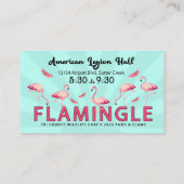 TCWC Flamingle sparen de Datum 2020 Visitekaartje (Achterkant)