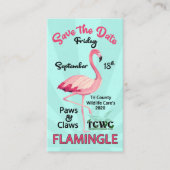 TCWC Flamingle sparen de Datum 2020 Visitekaartje (Voorkant)