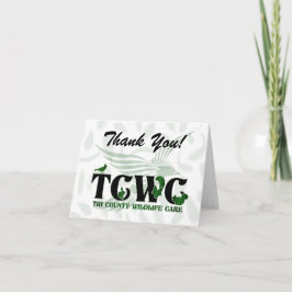 TCWC - het Logo dankt u nota neemt van Bedankkaart