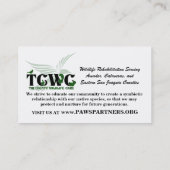 TCWC - Logo berghenn |Vrijwillig Visitekaartje (Achterkant)