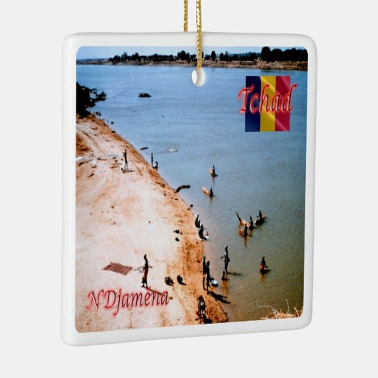 TD005 N'DJAMENA, kuststrand Chari, Keramisch Ornament (Rechts)