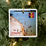 TD005 N'DJAMENA, kuststrand Chari, Keramisch Ornament<br><div class="desc">Hier vindt u het souvenir van uw vakantie. (zTD005 N'DJAMENA,  Kuststrand Chari Koelkast magneet). Verras vrienden en familieleden met de unieke souvenirs van uw geweldige reis. Probeer ons. #LeoPepeDesign - Coast Beach Chari N'Djamena,  Afrika Tsjaad,  Leopepedesign,  Reizen Reis Foto Toerisme,  Kerstcadeau Souvenir Keramisch ornament</div>