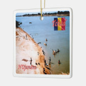 TD005 N'DJAMENA, kuststrand Chari, Keramisch Ornament (Links)