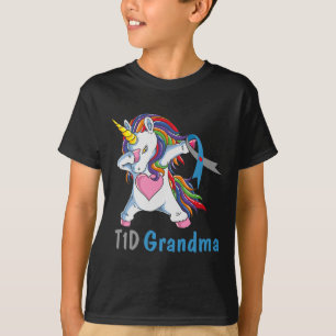 Td1 Oma Dabbing Eenhoorn Type 1 Diabetes Bewustzij T-shirt