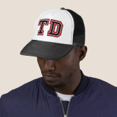 "TD" Monogram Trucker Hat Pet (In situ)