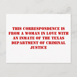 TDCJ-correspondentie #1 Briefkaart