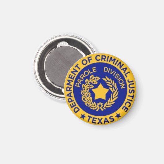 TDCJ parole agent badge magnet (Voorkant / Achterkant)