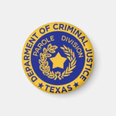 TDCJ parole agent badge magnet (Voorkant)