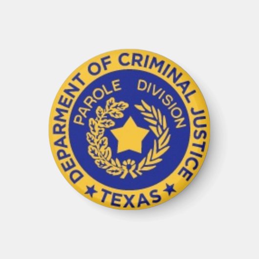 TDCJ parole agent badge magnet (Voorkant)