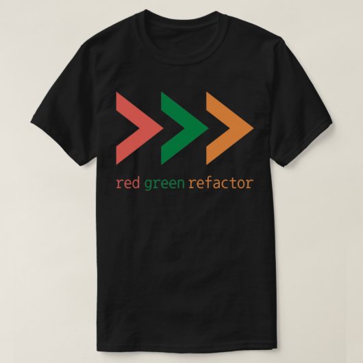 TDD Arrow red green refactor T-shirt (Design voorkant)