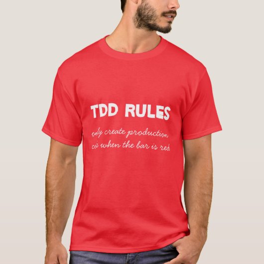 TDD Rules - Red T-shirt (Voorkant)