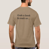 TDP - Bruin T-Shirt - Pak een boek en Crack aan... (Achterkant)