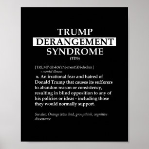 Tds Politieke Definitie Shirt - Trump Derangement Poster