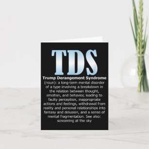 TDS Trump Derangement Syndrome Grappige Trump Kaart