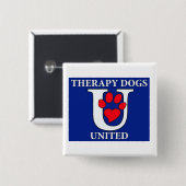 TDU Logo Vierkant Shirt Knoop Vierkante Button 5,1 Cm (Voorkant /achterkant)