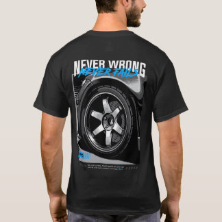 TE37 Nooit verkeerde illustratie van de velg van d T-shirt