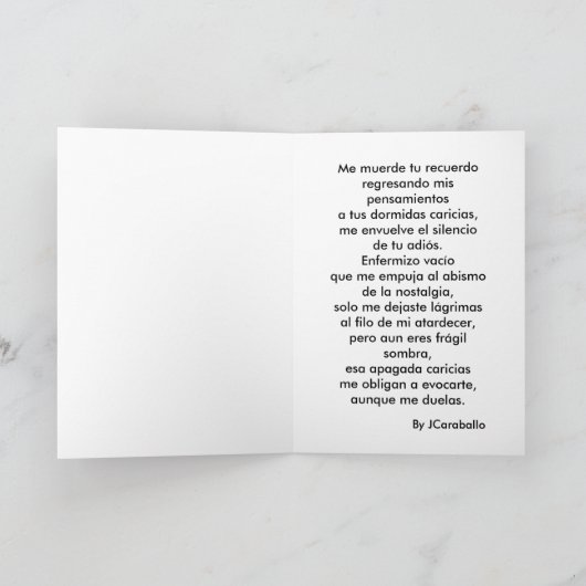 Te amo aunque… kaart (Binnen)