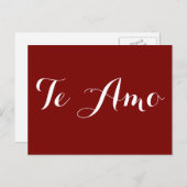 Te Amo Briefkaart (Voorkant / Achterkant)